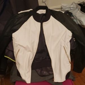 CK Leather bomber jacket
